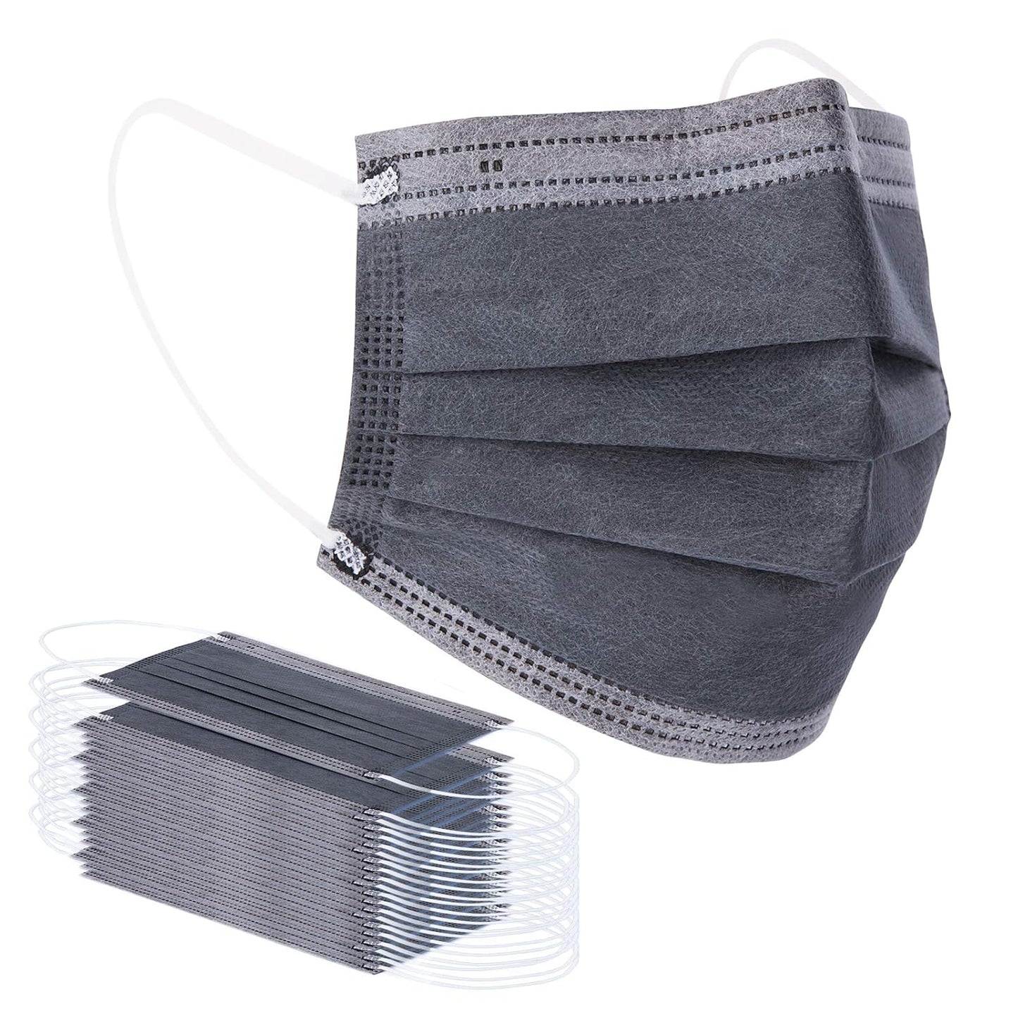 Borje Disposable Face Mask, 100 PCS Black Masks, 3 Ply Protection Face Masks
