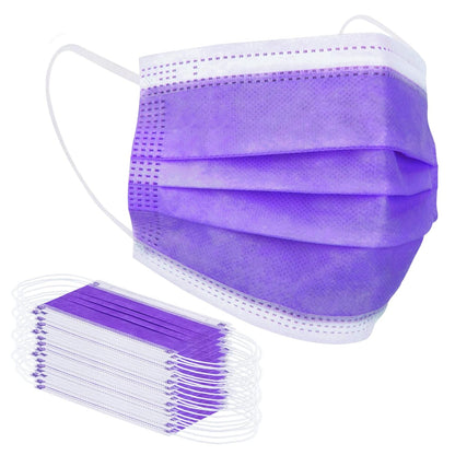 Borje Disposable Face Mask, 100 PCS Black Masks, 3 Ply Protection Face Masks