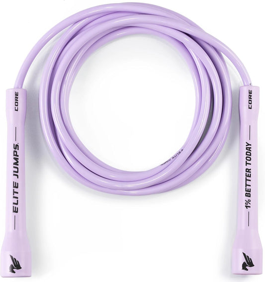 Elite Jumps Adjustable Jump Rope – 6mm PVC Training Rope for Fitness & Cardio | Indoor/Outdoor Skipping Rope with Unbreakable Handles, Non-Kinking Cord & Smooth Rotation for Boxing & Strength
